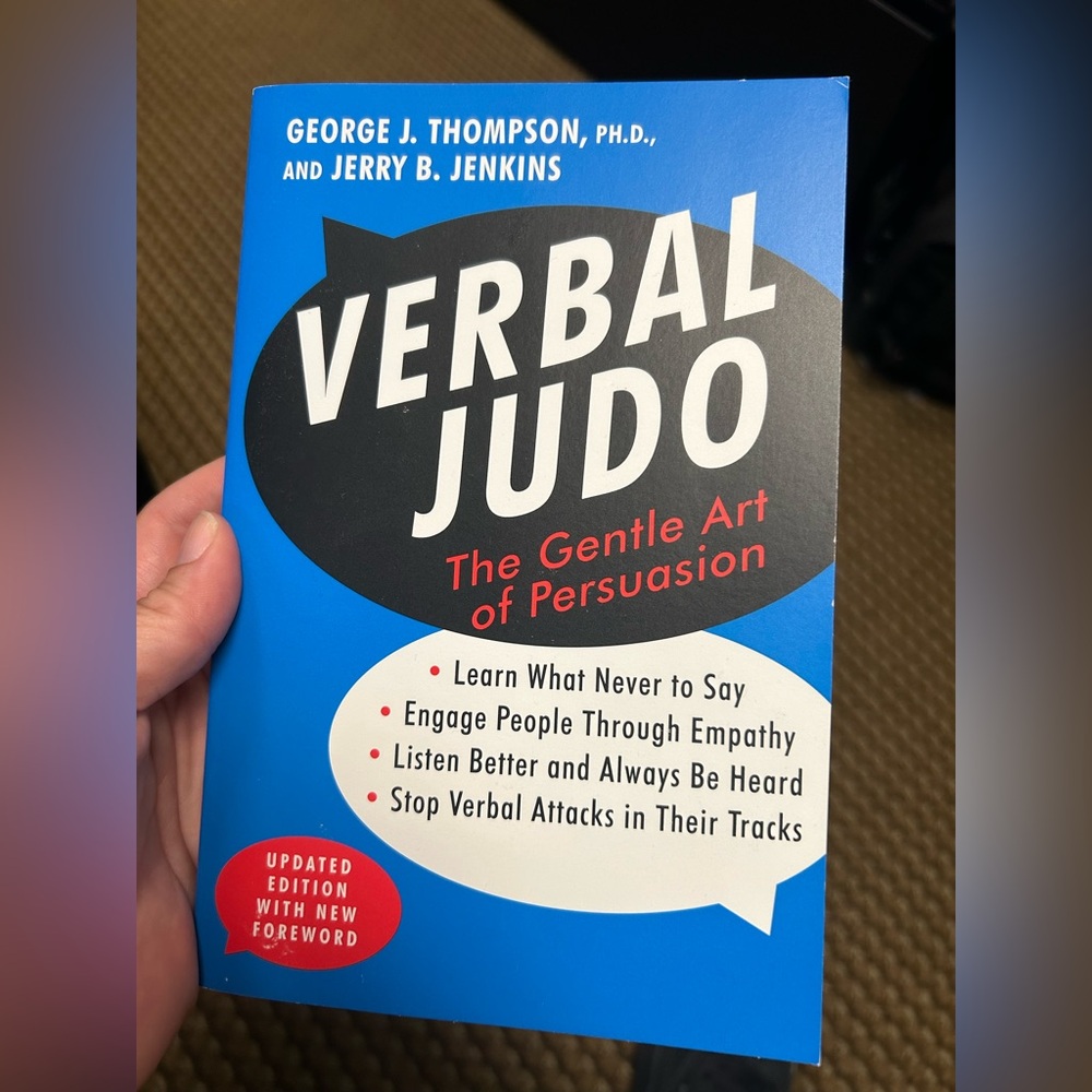 Verbal Judo Book - Blue and Red Cover